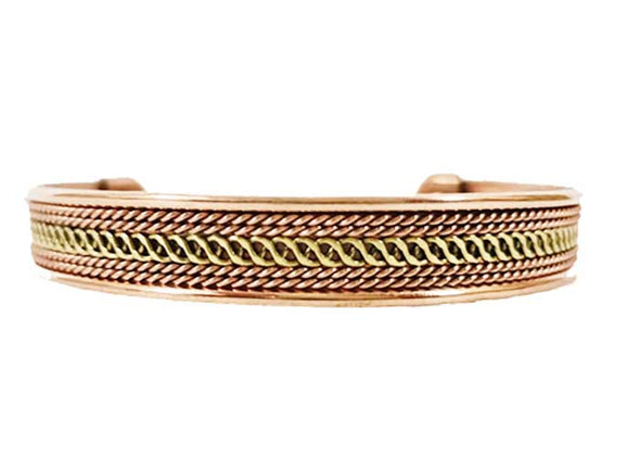 Copper Bracelet - Double Weave