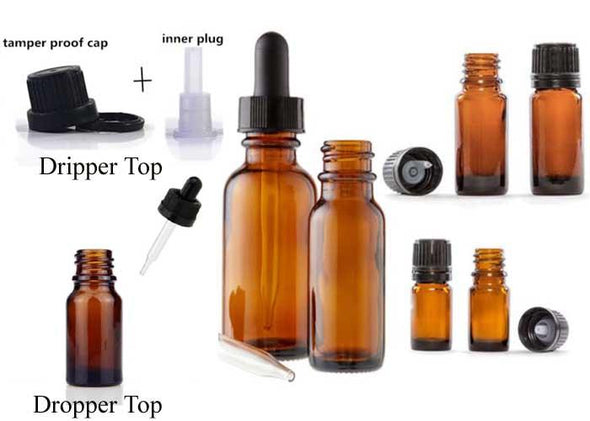 Amber Essential Oil Bottles