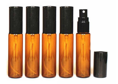10ml Perfume Spray Bottle Amber Glass refillable / Essential Oil Spray Bottle