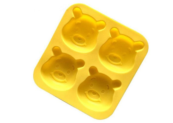 Soap Mold / Pooh Bear Face / 4 Cavities