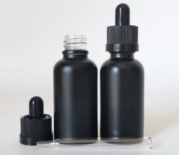 Blue Glass Essential Oil Bottle wth dropper 30ml