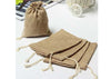 Jute Bags Natural Drawstring Bags x 10 / 14cm x 10cm