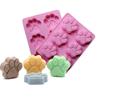 Soap Mold Paw Print Silicon Mold (6 Cavities)