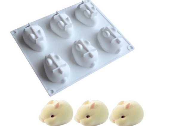 Soap Mold Rabbit x 6 cavities