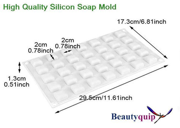 Silicon Mold / 35 Gem Shaped Cavities / Soap Mold / Wax Melts.
