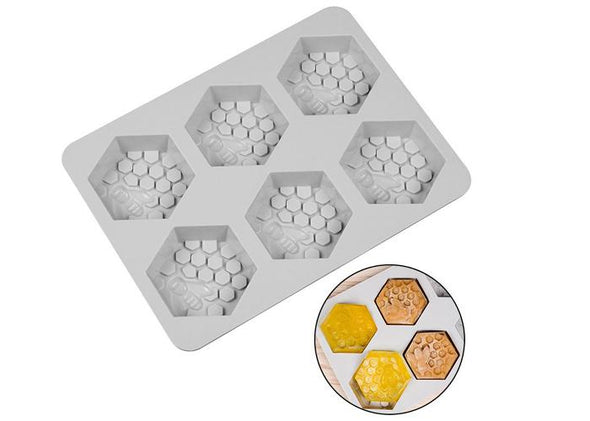 Soap Mold Bee Honeycomb x 6 cavities