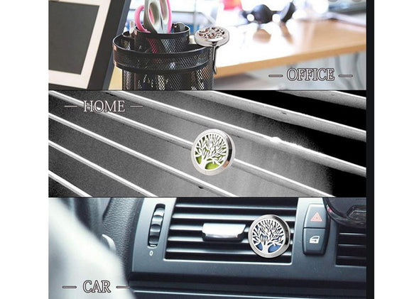Car Aromatherapy Diffuser /Hearts Circle Vent Essential Oil Diffuser + 10 Pads