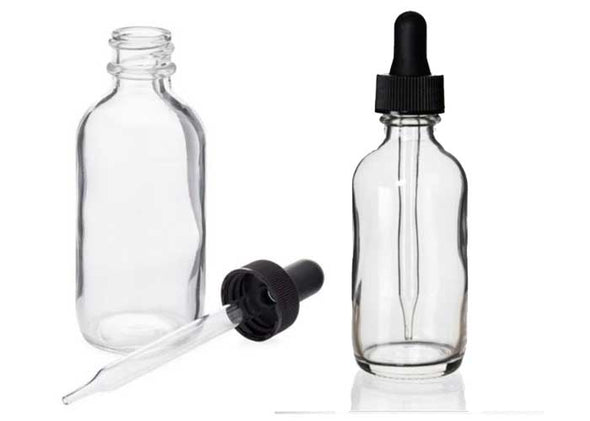 Clear Glass Essential Oil Bottle with Dropper 50ml