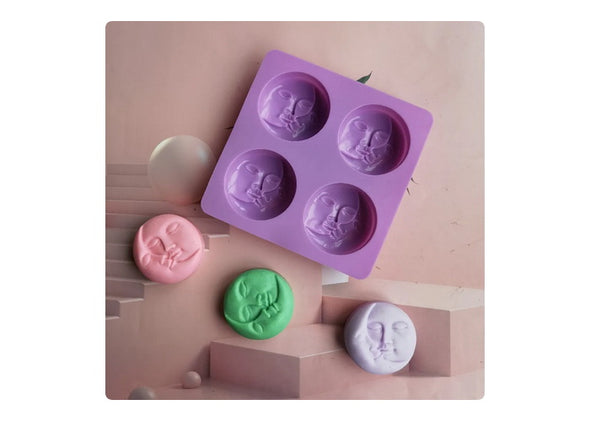 Soap/Candle Mold - Moon Face