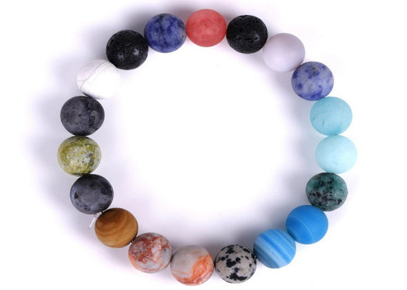 Beaded Planetary Bracelet / Solar System Bangle / Bracelet for the Universe