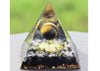 Pyramid Crystal Healing Tigers Eye. Circle of Life Obsidian